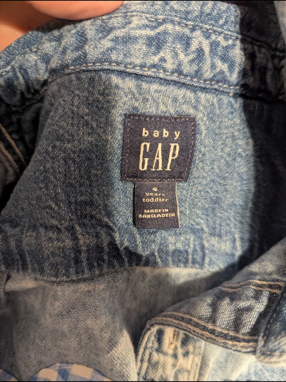 GAP Baby Light Blue Denim Jacket With Mickey Mouse hearts